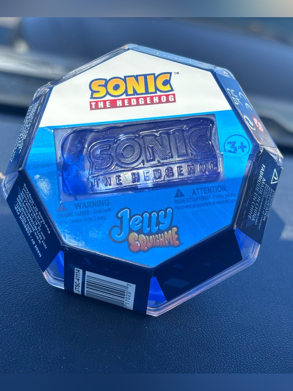 Sonic the Hedgehog Blue Jelly Squishme Toy